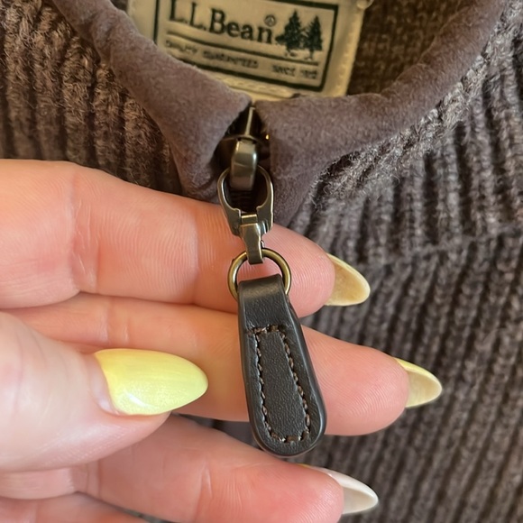 Vintage L.L. Bean Merino Wool Sweater Vest Front Zip Waterfowl Pockets Brown XXL - Picture 4 of 11